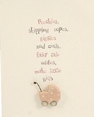 BABY GIRL 'FRECKLES' CARD