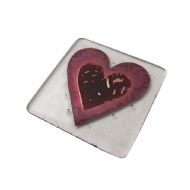 JO DOWNS DOUBLE HEART COASTER
