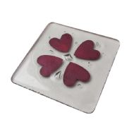 JO DOWNS SIMPLE 4 HEART COASTER