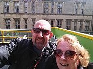 On the open top bus