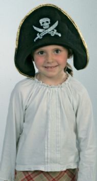 Fabric pirate hat suitable for adults as well