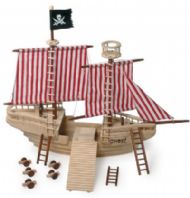 Large wooden pirate ship