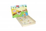 Wooden magnetic farm puzzle / lift out puzzle