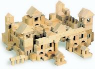100 natural coloured building blocks