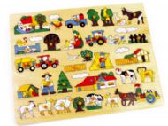Giant wooden farm puzzle