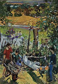 clearing up after tree felling