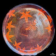 Platter decorated with bee and leaves