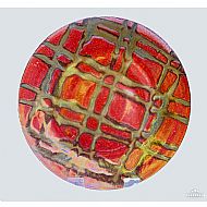 Dish with crisscross pattern