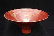 Red bowl with narrow foot