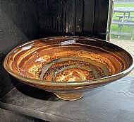 Wheel-thrown fruit bowl