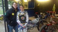 With his grasstrack hero James Shanes