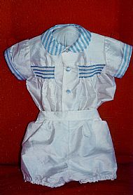 Boy's silk romper suit