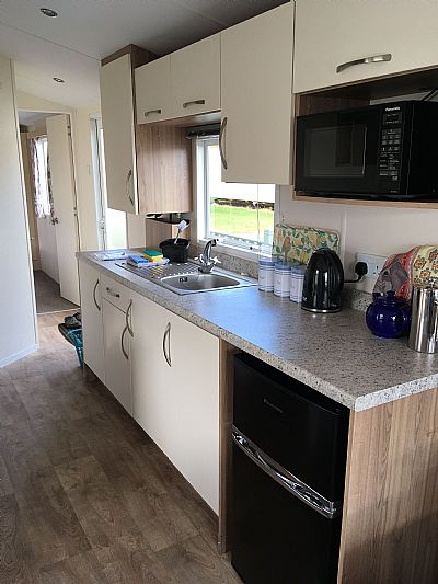 kitchen and fridge