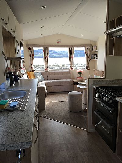 kitchen and living room