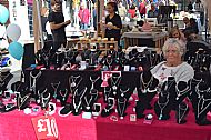 Mavis at the stall.