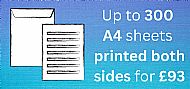 Up to 300 sheets double-sided