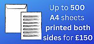 Up to 500 sheets double-sided