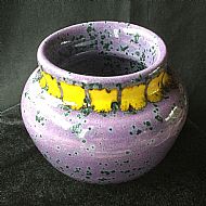 Speckled Violet Masked Vase