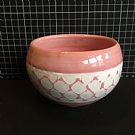 Shell Pink Lattice Bowl