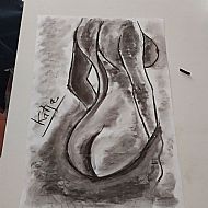 Woman: drawing.