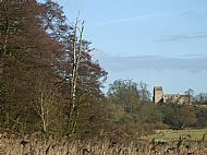 Feb 2017 - Church from riverside footpath to Aldwincle