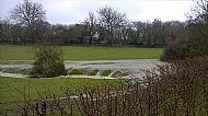 Mar 2016 - field flooding to river below Pilton Road, Wadenhoe