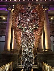 The Knife Angel at Night