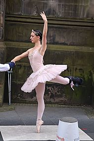 Ballerina with a plaster cast