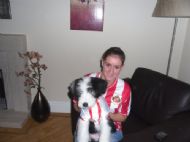 Bertie & Katie dressed for the Sunderland match