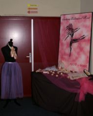 ook nog even een stand ingericht bij de ingang van de zaal