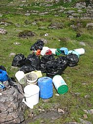 Beach clean bags, the first hour!
