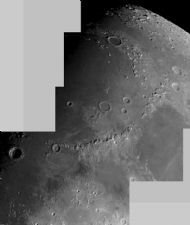 Moon Mosaic: Appenines and Mare Imbrium 18/12/07 - Bill Leslie
