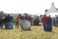 One tonne sack race.