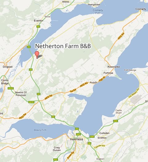 netherton farm location just off the a9 near dingwall and inverness