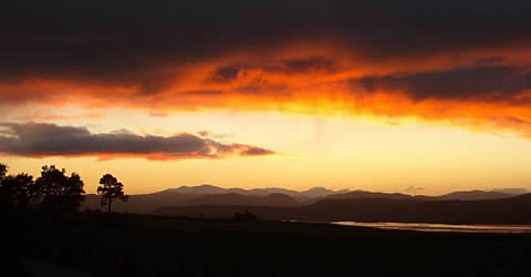 netherton farm sunset view