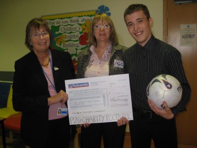 andrew and maxine presents &pound;1,700 to children's hospital's penny