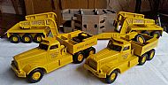 DIAMOND T BALLAST TRACTORS WITH GIRDER TRAILER AND CASTING LOAD 'CROOK & WILLINGTON'.