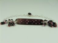 SHELL WITH CRYSTAL ID STYLE ADJUSTABLE BRACELET IN PINKS