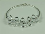 PLAIN SILVER BAR BRACELET-CLEAR