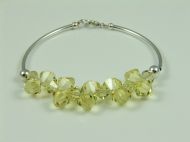 PLAIN SILVER BAR BRACELET-YELLOW