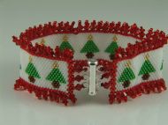 Christmas tree woven cuff