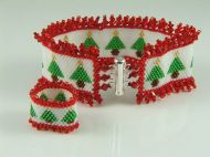 Christmas tree cuff and matcing ring