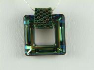 20MM CRYSTAL SQUARE GREEN