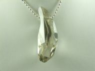 36MM SWAROVSKI PENDANT ON STERLING SILVER 16 INCH BALL CHAIN