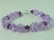 LARGE LILLIPAD & BICONE BRACELET-LAST ONE IN LILAC!