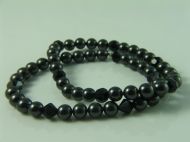 SET OF 2 PEARL & CRYSTAL BRACELETS ON ELASTIC IN BLACK