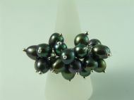 FRESH WATER PEARL AND STERLING SILVER ADJUSTABLE RING