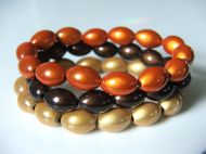LARGE OVAL ORANGE, BROWN & GOLD