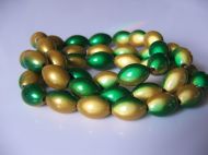 LARGE OVAL GREEN & YELLOW TWO TONE