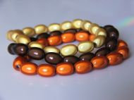 SMALL OVAL GOLD, BROWN & ORANGE